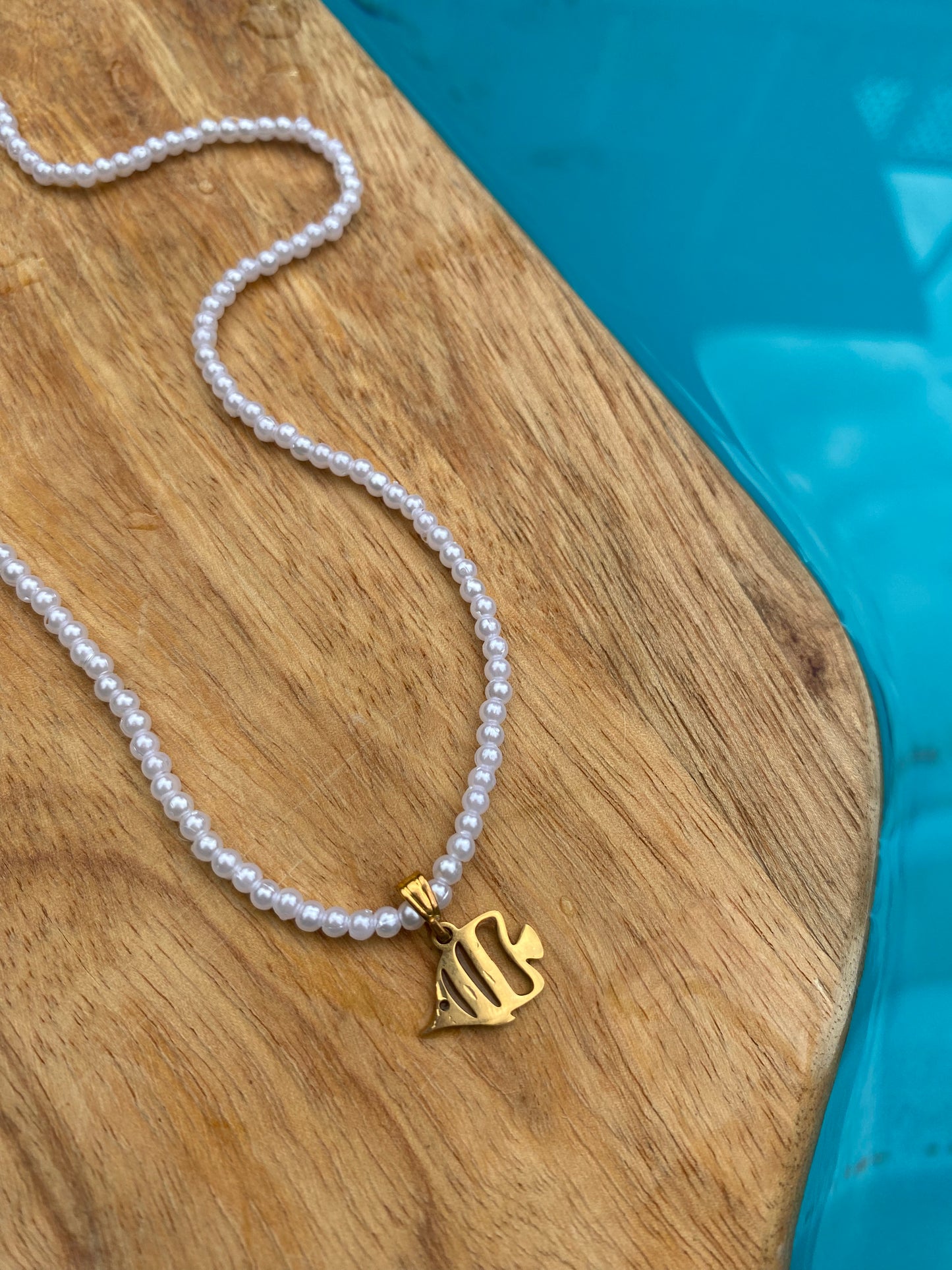 Pearl + Gold AngelFish Necklace