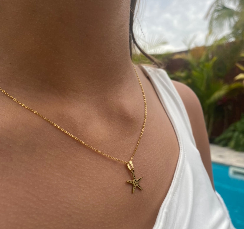 Gold + Chain SeaStar Necklace