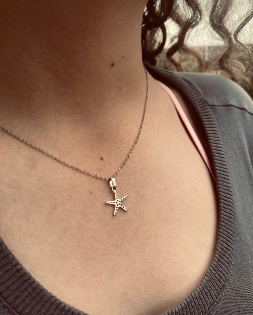 Silver + Chain SeaStar Necklace