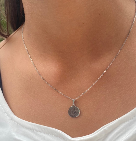 Silver + Chain Frangipani Necklace